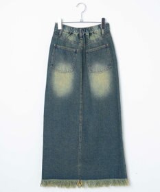 WEGO ヴィンテージウォッシュデニムロングスカート