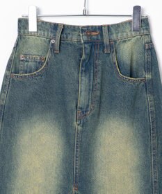 WEGO ヴィンテージウォッシュデニムロングスカート