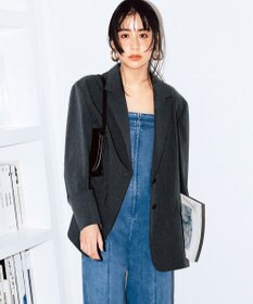 UNFILO 【セットアップ着用可】マイビューティ オーバージャケット チャコール