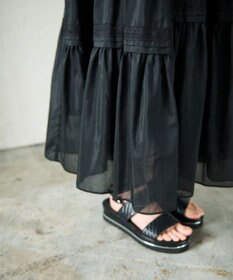 GRACE CONTINENTAL ギャザーレースロングスカート