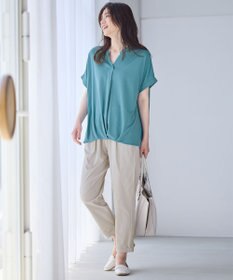 ANY ストレッチピケカシュクールカットソー