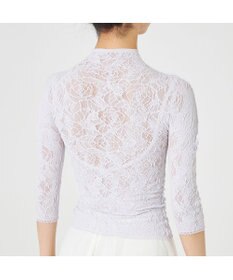 Chacott 【ノーソーイングニット】ローズシアーレースハイネックトップ
