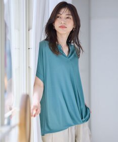 ANY ストレッチピケカシュクールカットソー