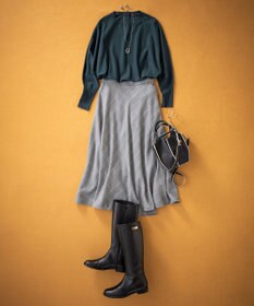 23区 L ポリエステルウール チェック スカート