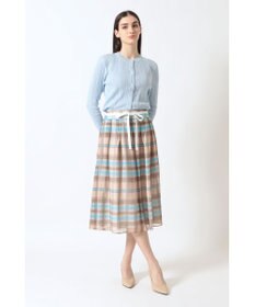 DAKS 50th アニバーサリーチェック シフォン レイヤードスカート