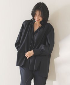 UNFILO ギャザーオーバーブラウス