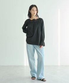 YECCA VECCA フラワーレースブラウス