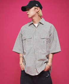 WEGO 【ユニセックス着用ITEM】ミニマムチェックロゴシャツ（SS）