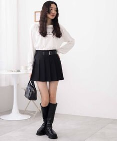 WEGO 【SCHOOL ITEM】バックル付プリーツスカパン
