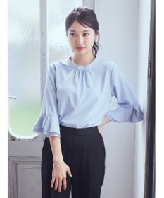 earth music&ecology ラッフル７分袖ブラウス