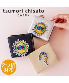 tsumori chisato CARRY ラブワッペン 2つ折り財布 ミニ財布