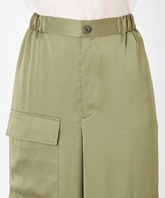 NAVE 【Nave・洗える/ウエストゴム】ヴィンテージサテン ワイドパンツ