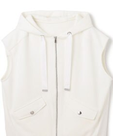 GRACE CONTINENTAL フードノースリーブ トップ