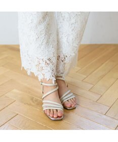 Riz raffinee <Riz raffinee>ラインストーン付きチュールストラップサンダル