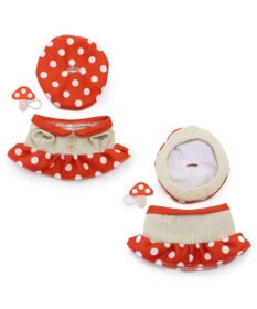 Mother garden しろたん ついてきちゃうしろたん マスコット用 着せ替え服  《きのこワンピース》