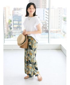 CRAFT STANDARD BOUTIQUE レーヨン柄プリントワイドパンツ