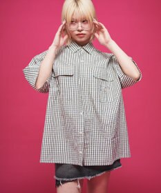 WEGO 【ユニセックス着用ITEM】ミニマムチェックロゴシャツ（SS）