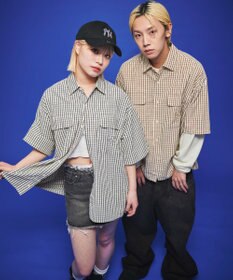 WEGO 【ユニセックス着用ITEM】ミニマムチェックロゴシャツ（SS）