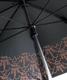AND WOOL 〈UVカット率99%以上・一級遮光生地・晴雨兼用〉イラカ刺繍の日傘 （長傘タイプ）