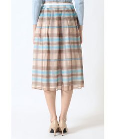 DAKS 50th アニバーサリーチェック シフォン レイヤードスカート