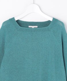 自由区 L ペーパーコットンスクエアネックニット プルオーバー