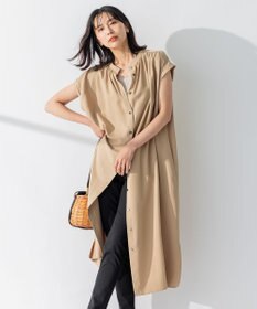 23区 L 【前後着用可能】フィブリルツイル ギャザー ワンピース