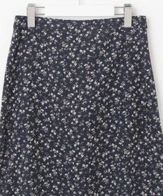 J.PRESS LADIES L 【洗える】 スパンローンフラワー フレアー スカート