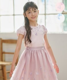 組曲 KIDS 【110-140㎝】ミスティフラワー Tシャツ