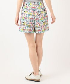 23区GOLF 【WOMEN】【ストレッチ】25周年 イラストレーターコラボ総柄 ショートパンツ