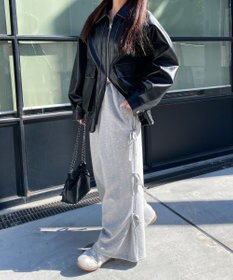 WEGO 【裏起毛】サイドリボンスウェットパンツ