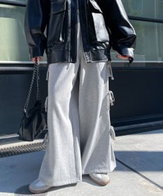 WEGO 【裏起毛】サイドリボンスウェットパンツ