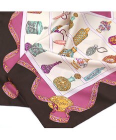 Marca 【伝統横濱スカーフ】香水瓶   大判 シルクツイル スカーフ