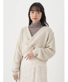 earth music&ecology ツイストデザインニット