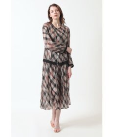 DAKS ハウスチェック シアー リップル スカート