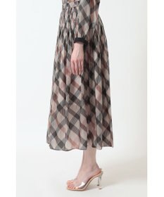 DAKS ハウスチェック シアー リップル スカート