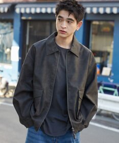 WEGO 【ユニセックス着用ITEM】PUダブルZIPフライトジャケット