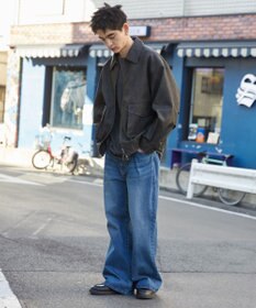 WEGO 【ユニセックス着用ITEM】PUダブルZIPフライトジャケット