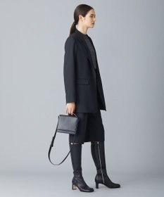 ICB L 【洗える】 ウールマットウース ベルト付きジャケット