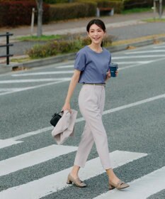 Tiaclasse 【UVケア・接触冷感】“あまラク” タックパフスリーブカットソートップス