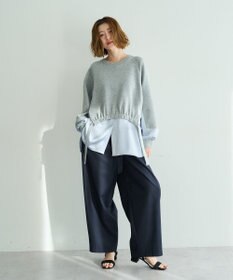 YECCA VECCA シャツレイヤードデザインプルオーバー