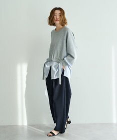 YECCA VECCA シャツレイヤードデザインプルオーバー