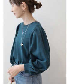 AMERICAN HOLIC ドルマンギャザー７分袖カットプルオーバー