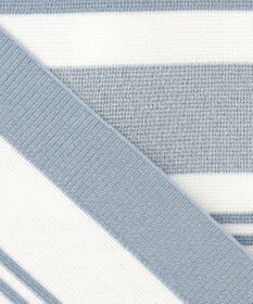 J.PRESS LADIES L 【洗える】Cotton Acetate パネルボーダー プルオーバー ニット