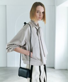 ICB 【2WAY】 ダルグロッシーサテン ボウタイ付きブルゾン