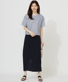 ANY SIS S 【UVケア ・ストレッチ・洗える】2WAYジョーゼットジャージーナロー スカート