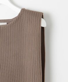 自由区 【洗える】リブストレッチ ベスト