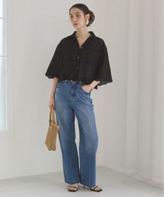 WEGO 【ANGIE VINTAGE/SMLサイズ展開】ワイドストレートデニムパンツ