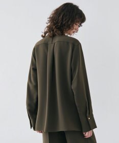 BEIGE， 【洗える】JASMINE / スタンドカラージップブラウス