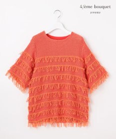 自由区 【カトリエムブーケ】Paillette フリンジプルオーバー