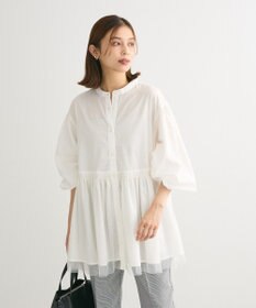 Green Parks 裾チュールレイヤードチュニック